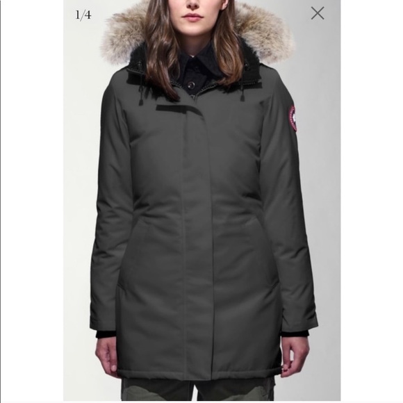 Canada Goose Victoria Parka Womens Large Graphite - Picture 4 of 8